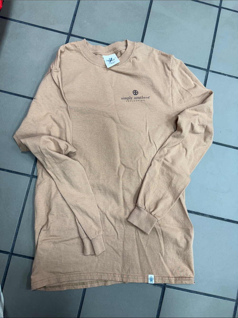 Simply Southern Long Sleeve Tee in Tan
